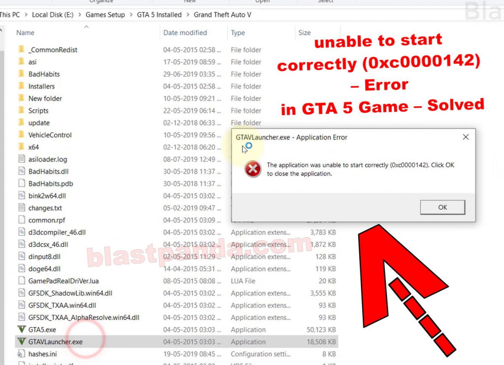 unable to start correctly (0xc0000142) – Error in GTA 5 Game – Solved