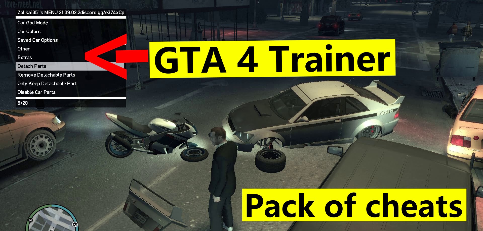 GTA 4 trainer download for unlimited health, money, ammo, etc