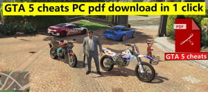 GTA 5 cheats PC pdf download in 1 click