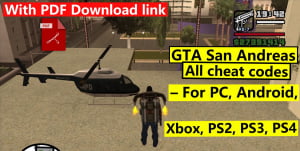 GTA San Andreas All cheat codes – For PC, Android, Xbox, PS2, PS3, PS4