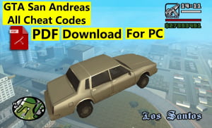 GTA San Andreas all cheat codes pdf Download for PC