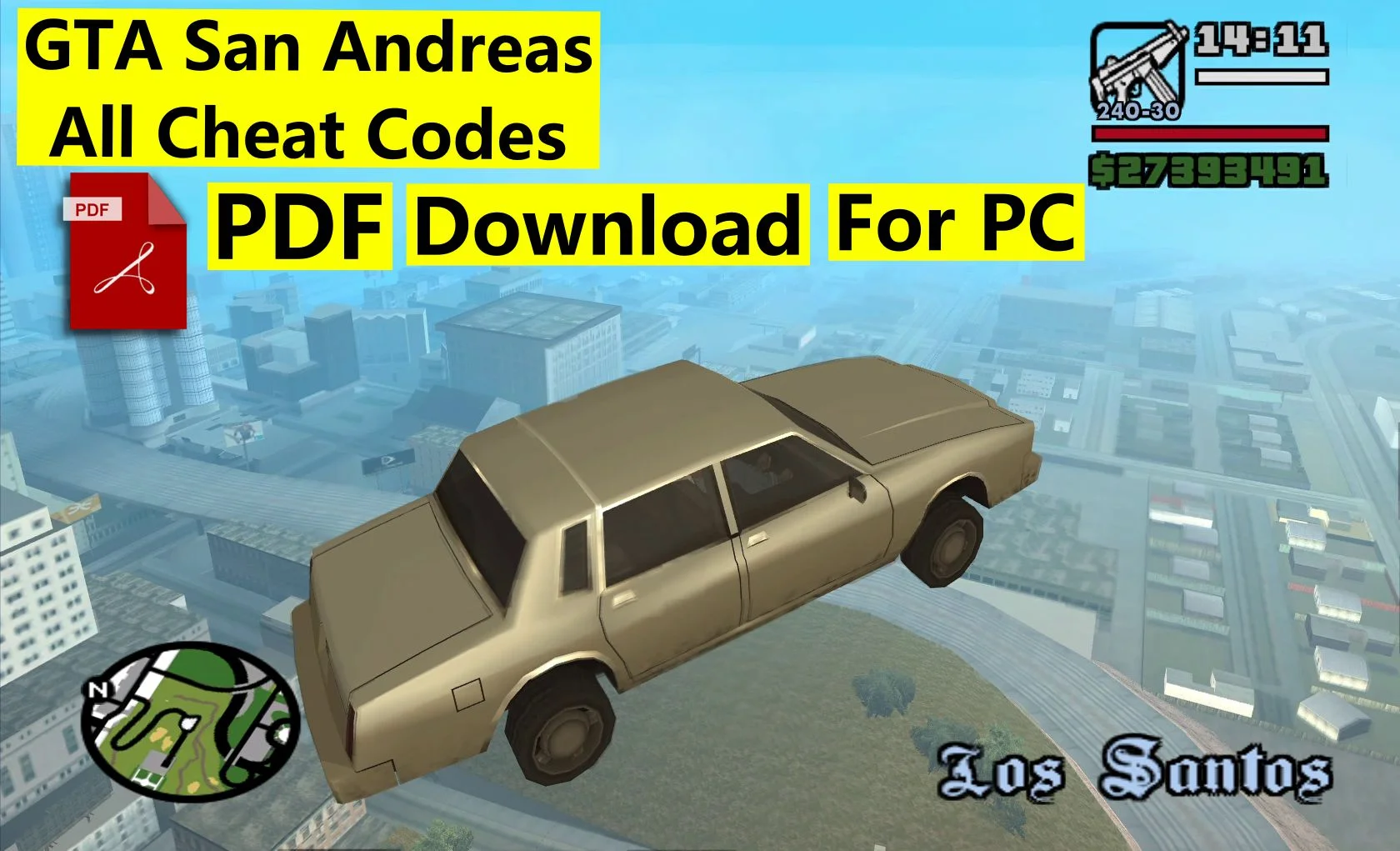 GTA San Andreas List of Cheat Codes For PC and Laptop, PDF, Transport