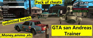 GTA San Andreas trainer download for unlimited health, money, ammo, etc