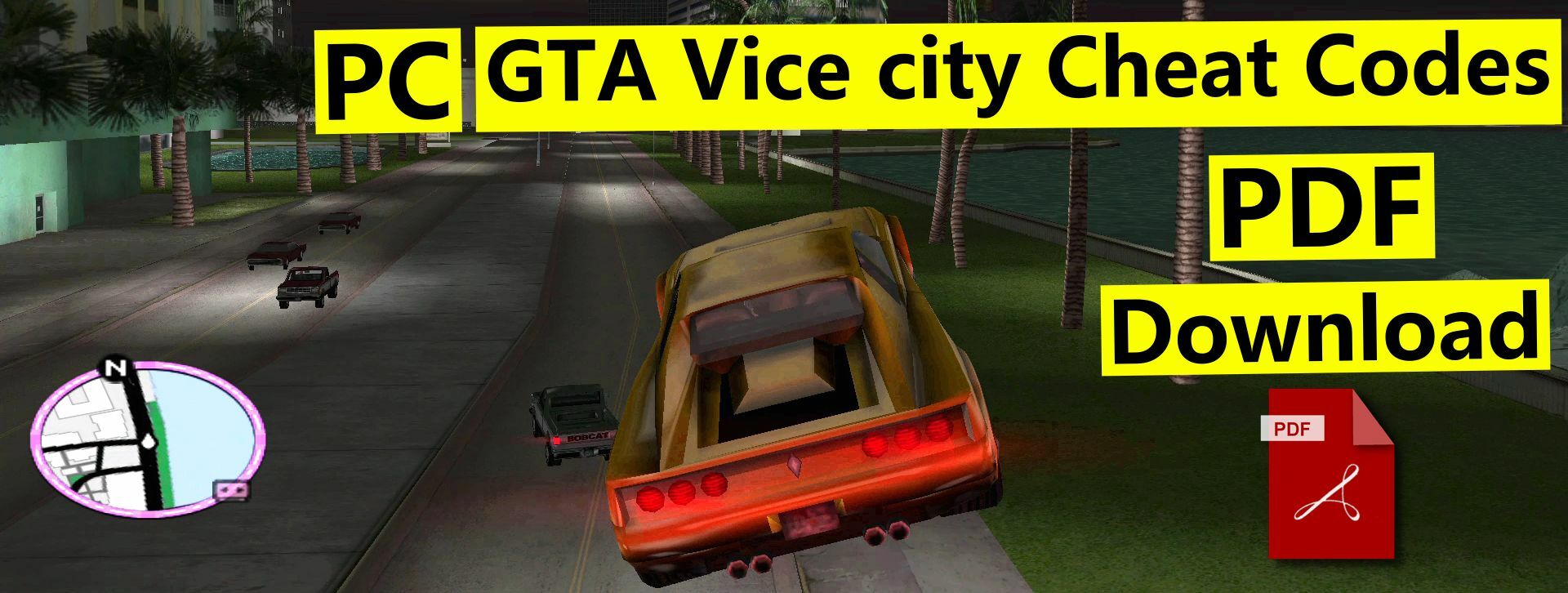 GTA vice city cheat codes pdf download for PC