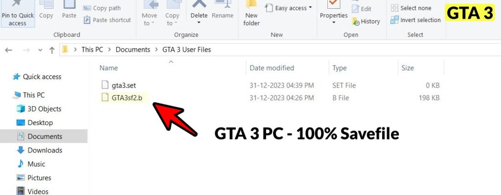 GTA 3 PC - 100 % Savefile