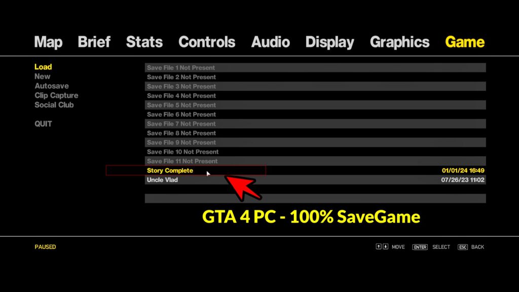 GTA 4 PC- 100% Savegame