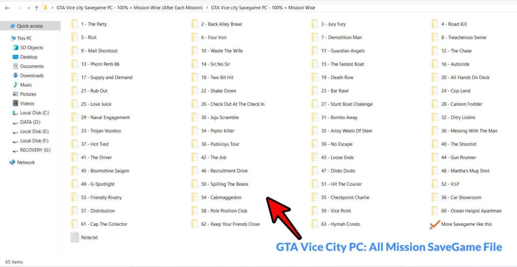 GTA Vice City PC - all mission savegame file
