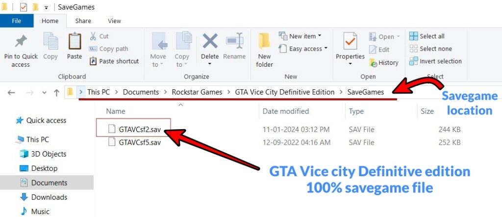 GTA vice City Definitive Edition PC - 100% Savegame