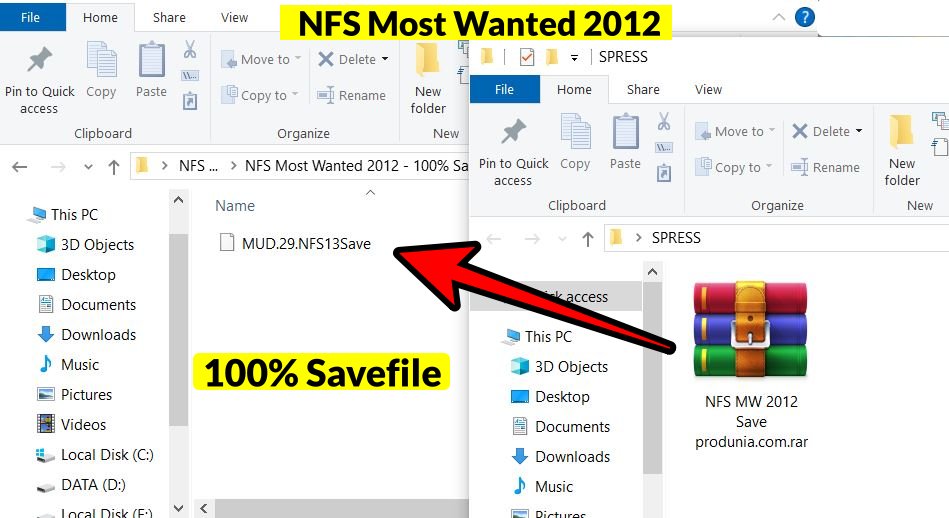 NFS Most Wanted 2012 PC – 100% Savefile
